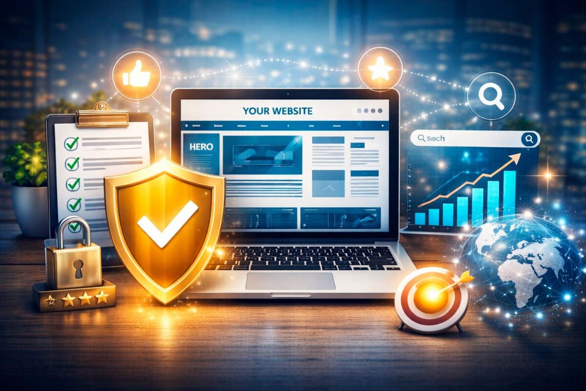 sitio web profesional mostrando estructura clara y diseño moderno